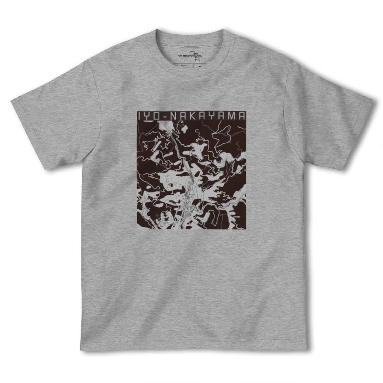 【伊予中山（愛媛県）】地図柄ヘビーウェイトTシャツ