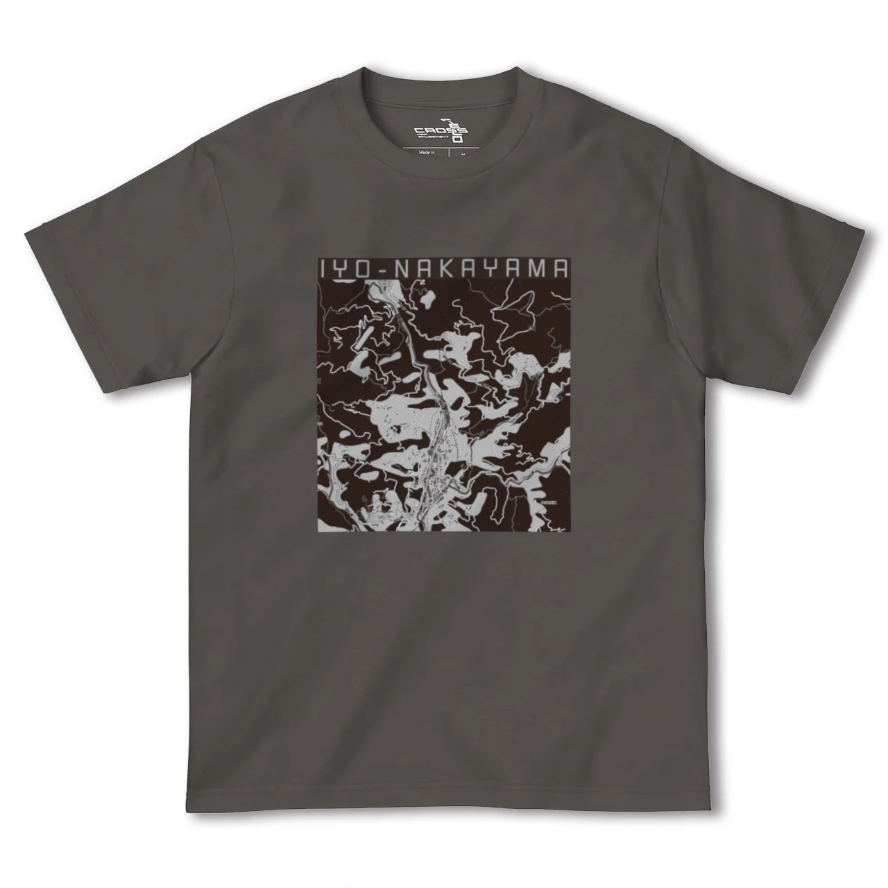【伊予中山（愛媛県）】地図柄ヘビーウェイトTシャツ