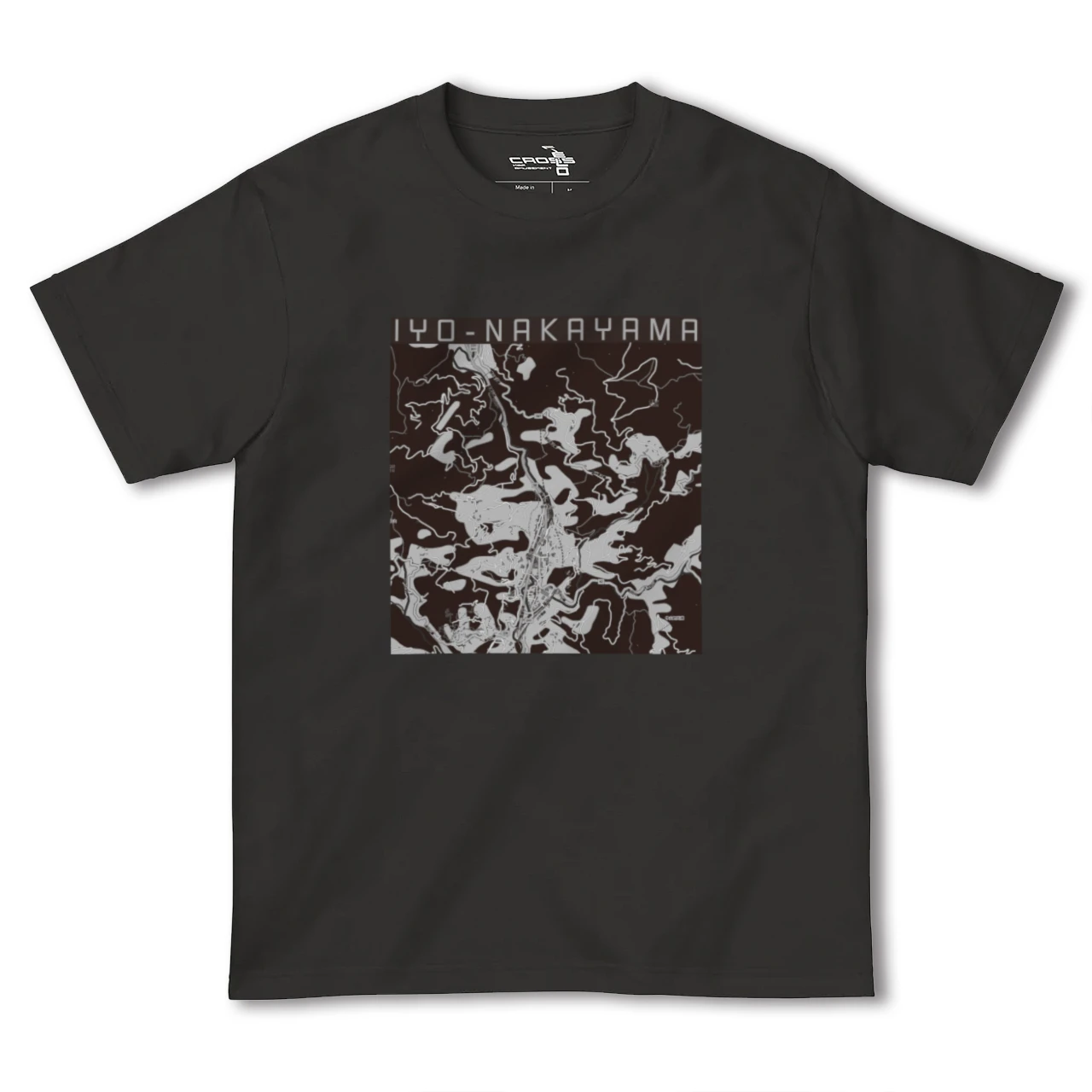 【伊予中山（愛媛県）】地図柄ヘビーウェイトTシャツ
