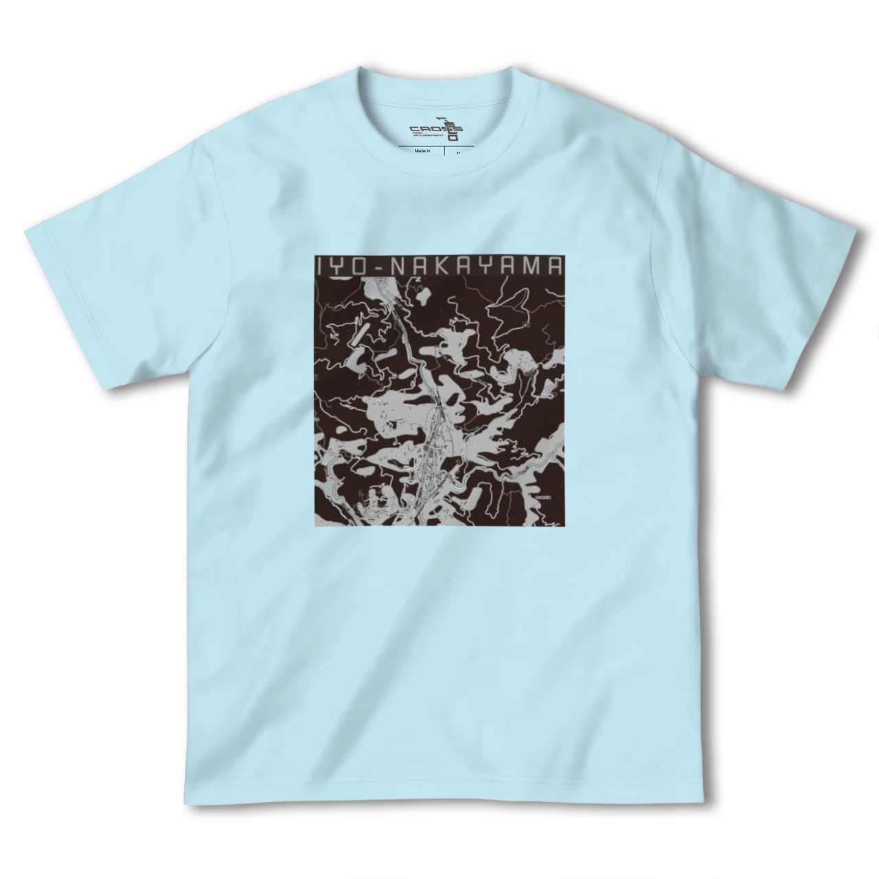 【伊予中山（愛媛県）】地図柄ヘビーウェイトTシャツ