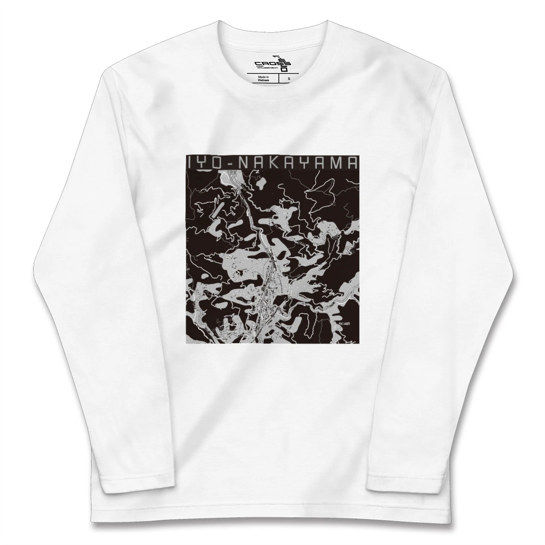 【伊予中山（愛媛県）】地図柄ロングスリーブTシャツ