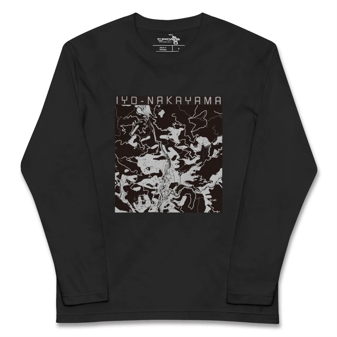 【伊予中山(愛媛県)】地図柄ロングスリーブTシャツ