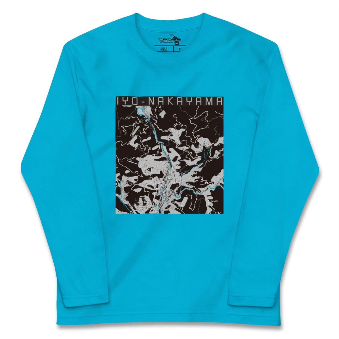 【伊予中山(愛媛県)】地図柄ロングスリーブTシャツ