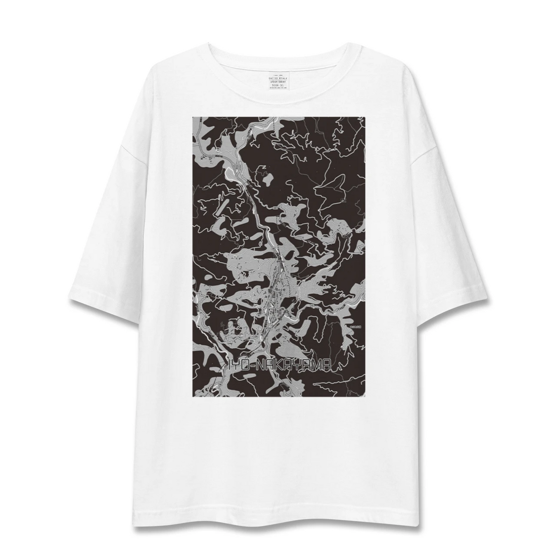 【伊予中山（愛媛県）】地図柄ビッグシルエットTシャツ