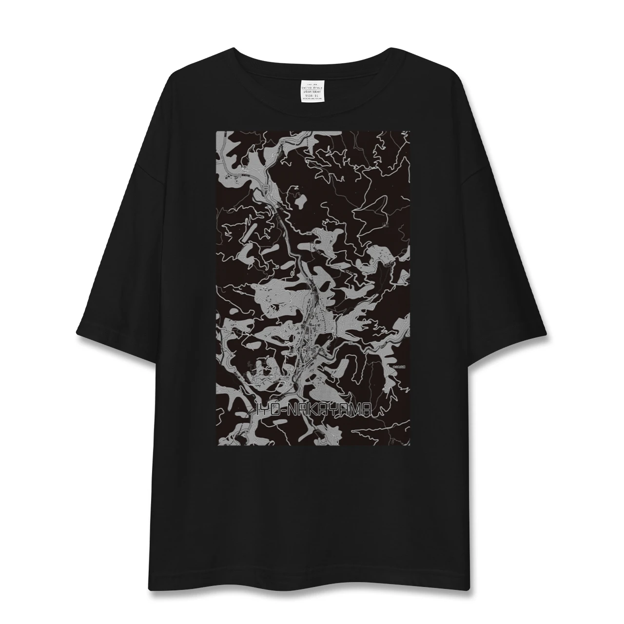 【伊予中山（愛媛県）】地図柄ビッグシルエットTシャツ