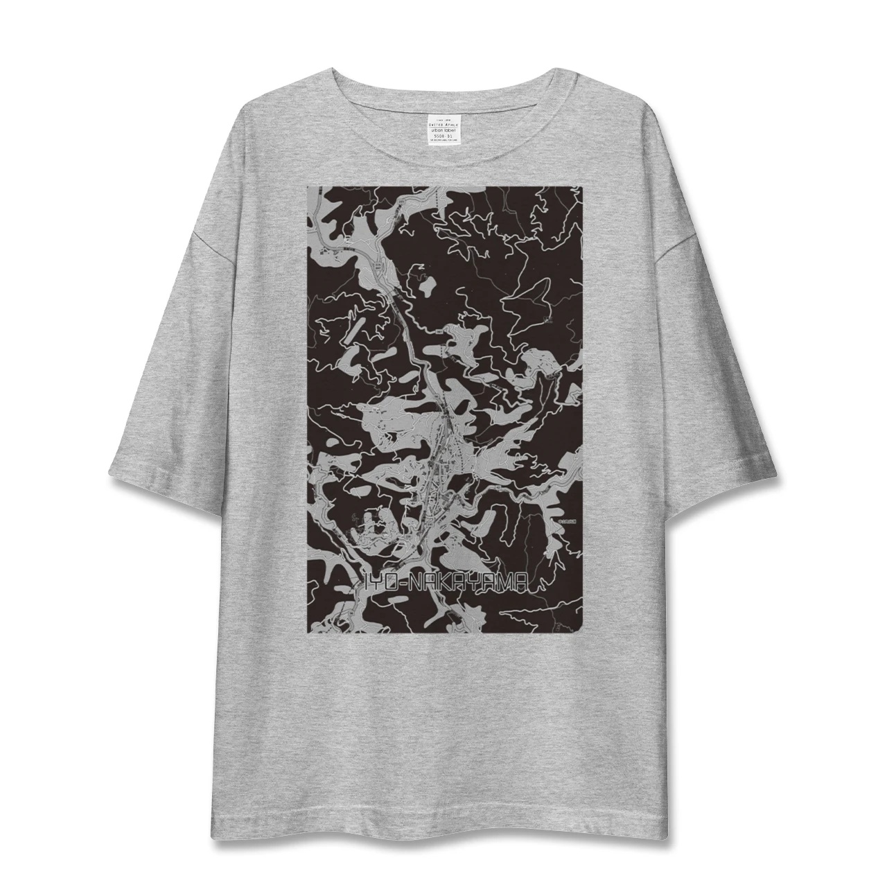 【伊予中山（愛媛県）】地図柄ビッグシルエットTシャツ