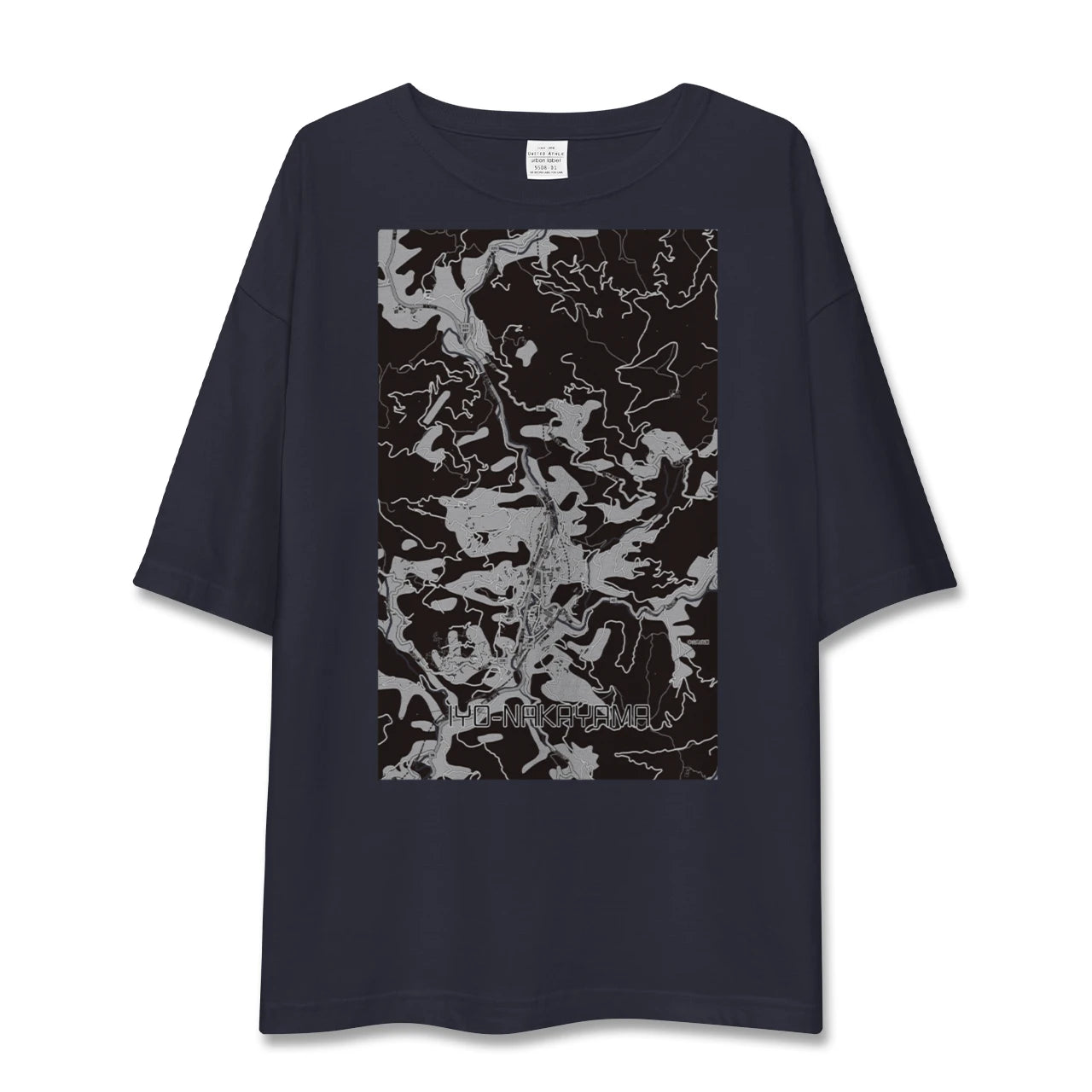 【伊予中山（愛媛県）】地図柄ビッグシルエットTシャツ