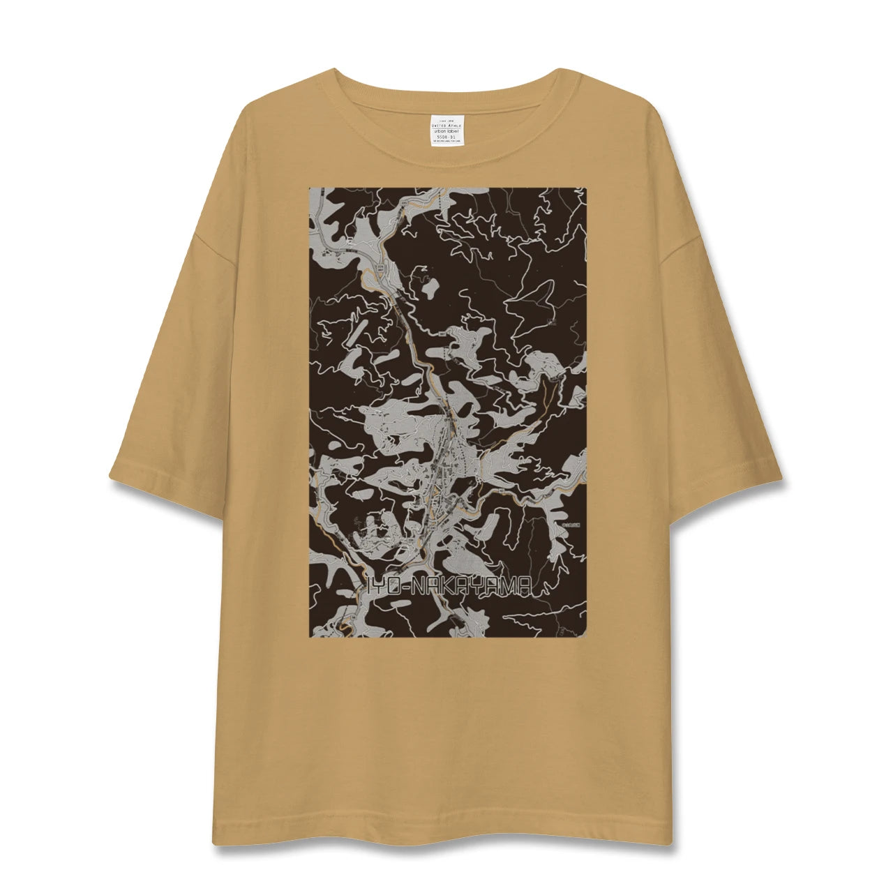 【伊予中山（愛媛県）】地図柄ビッグシルエットTシャツ