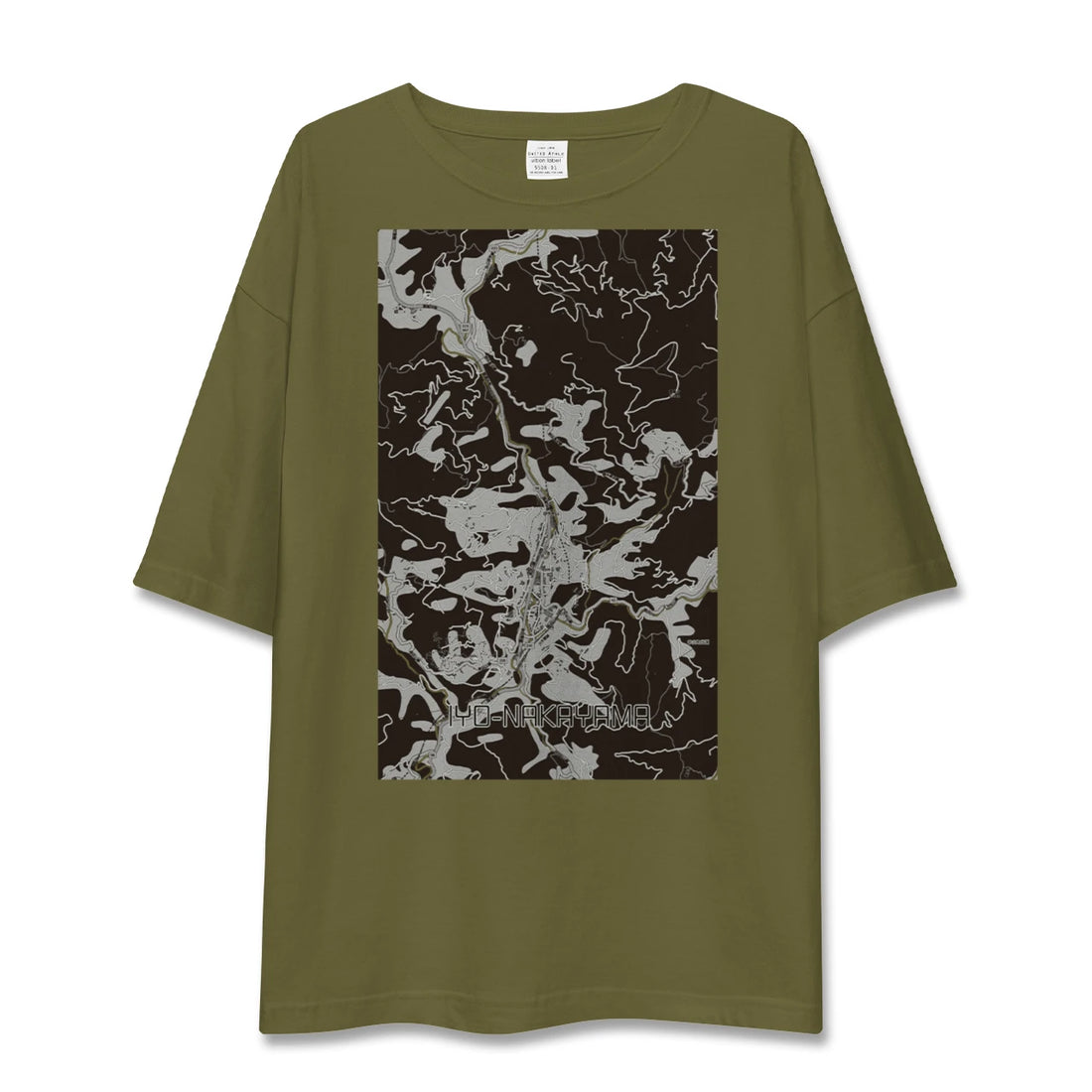 【伊予中山（愛媛県）】地図柄ビッグシルエットTシャツ