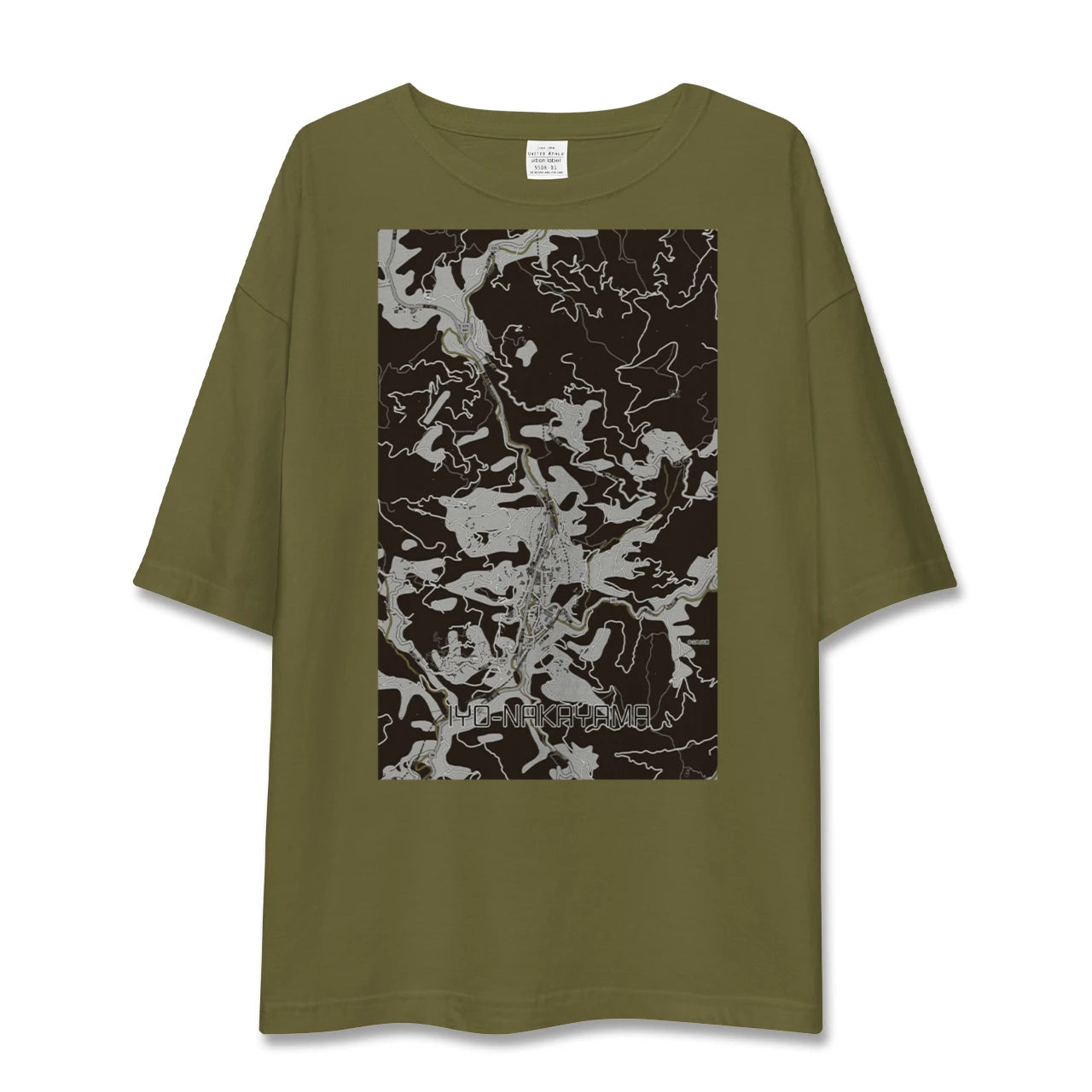 【伊予中山（愛媛県）】地図柄ビッグシルエットTシャツ