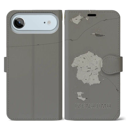 【伊是名島（沖縄県）】地図柄iPhoneケース（手帳タイプ）