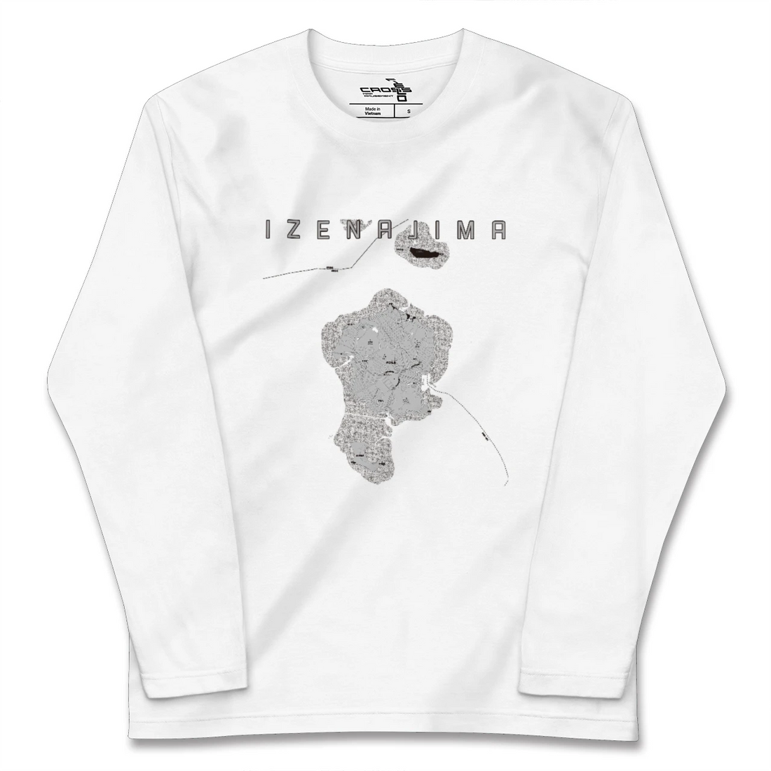 【伊是名島(沖縄県)】地図柄ロングスリーブTシャツ