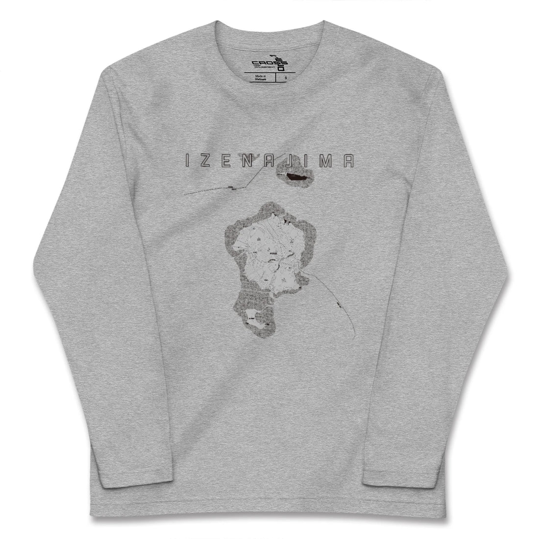 【伊是名島（沖縄県）】地図柄ロングスリーブTシャツ