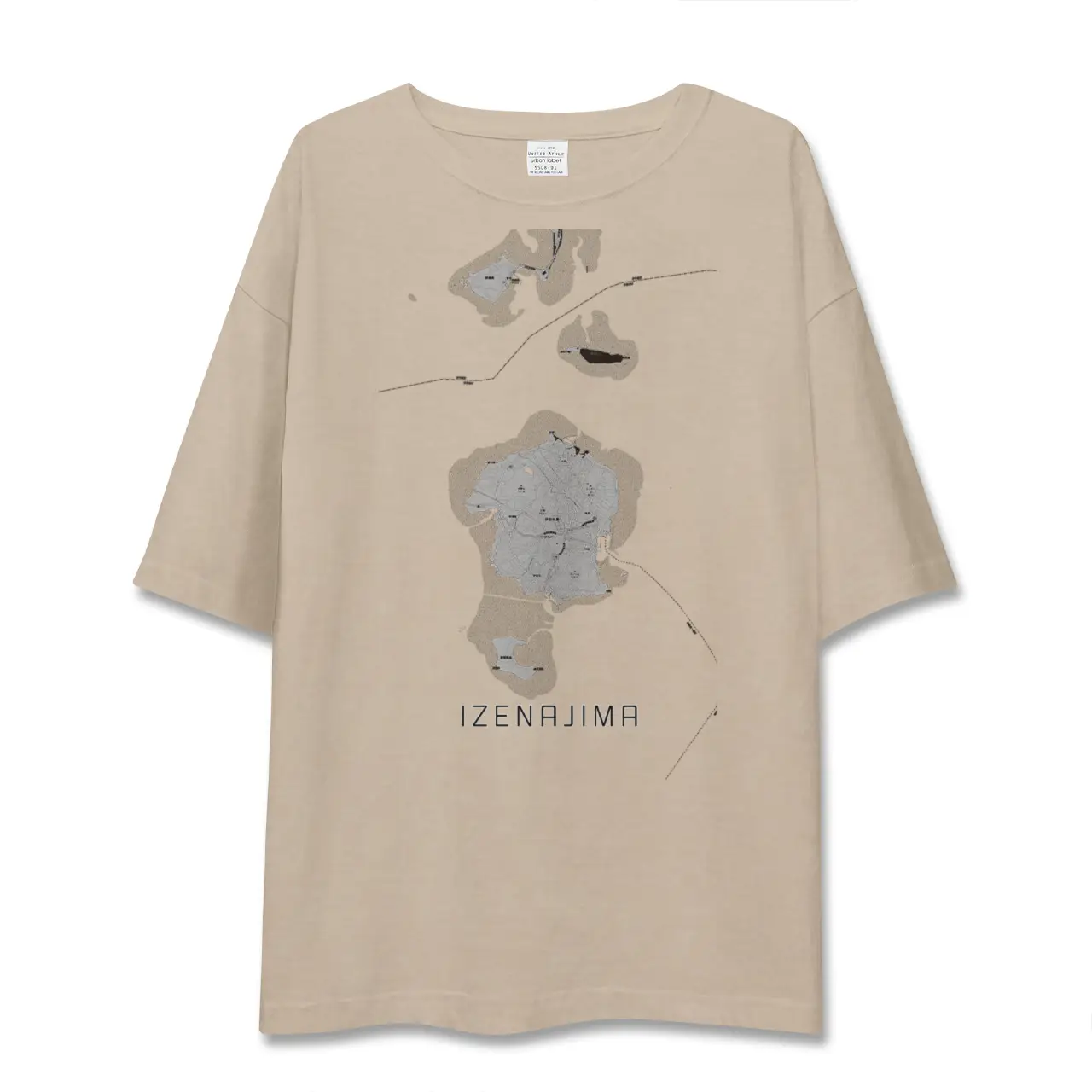 【伊是名島（沖縄県）】地図柄ビッグシルエットTシャツ