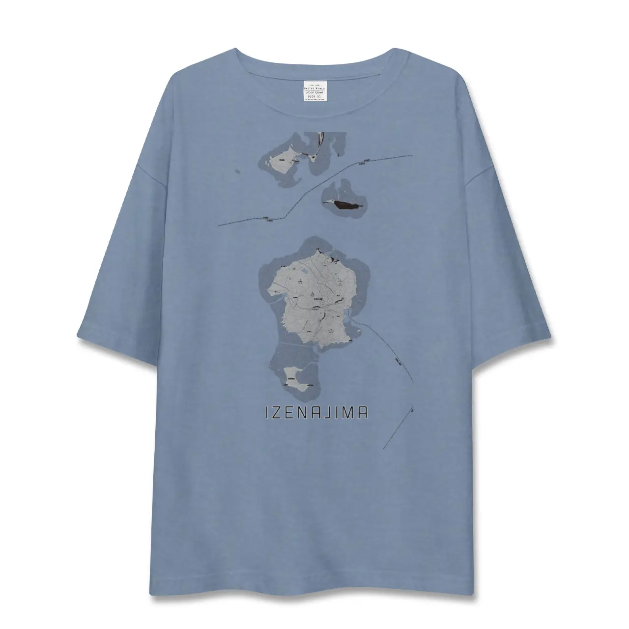 【伊是名島（沖縄県）】地図柄ビッグシルエットTシャツ