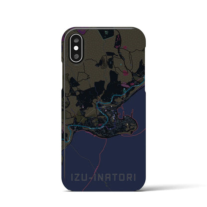【伊豆稲取（静岡県）】地図柄iPhoneケース（バックカバータイプ）