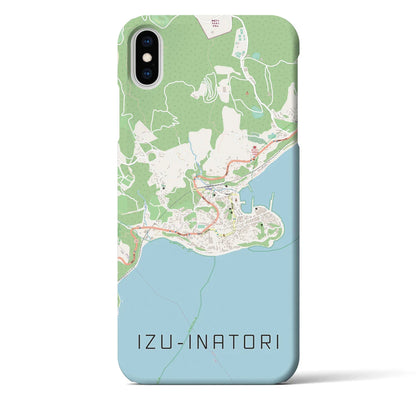 【伊豆稲取（静岡県）】地図柄iPhoneケース（バックカバータイプ）