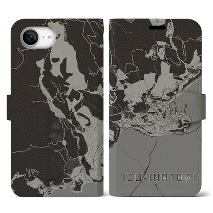 【伊豆稲取（静岡県）】地図柄iPhoneケース（手帳タイプ）