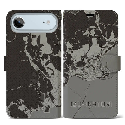 【伊豆稲取（静岡県）】地図柄iPhoneケース（手帳タイプ）