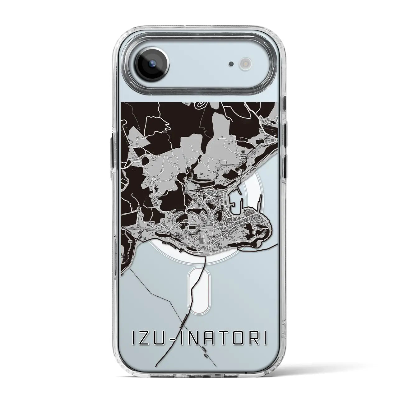 【伊豆稲取（静岡県）】地図柄iPhoneケース（MagSafeタイプ）