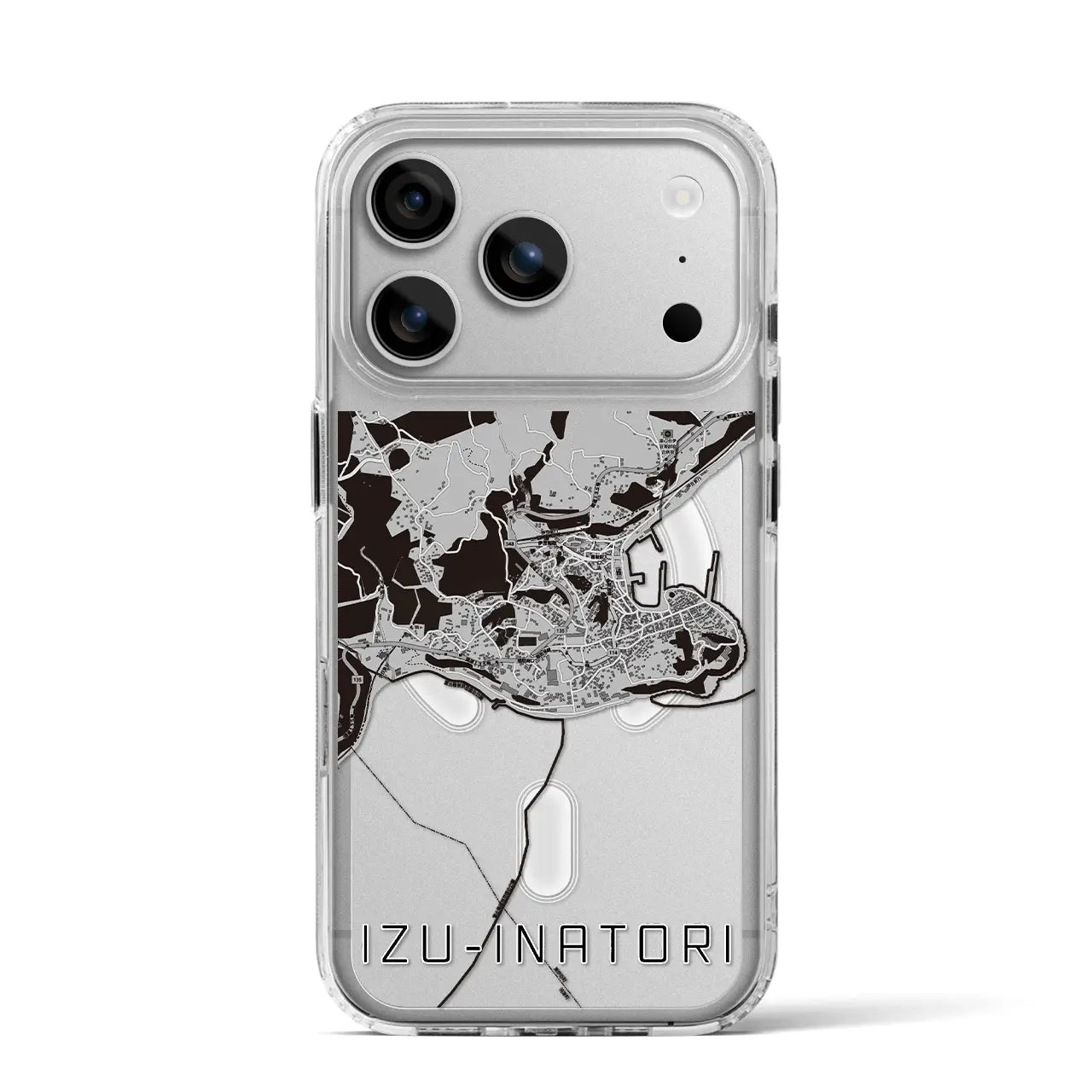 【伊豆稲取（静岡県）】地図柄iPhoneケース（MagSafeタイプ）