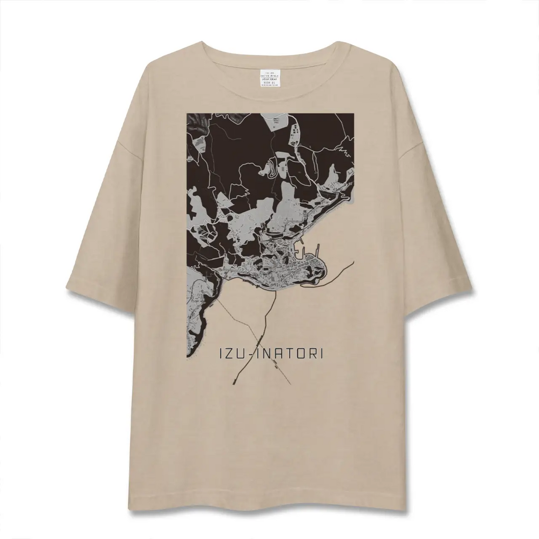 【伊豆稲取（静岡県）】地図柄ビッグシルエットTシャツ