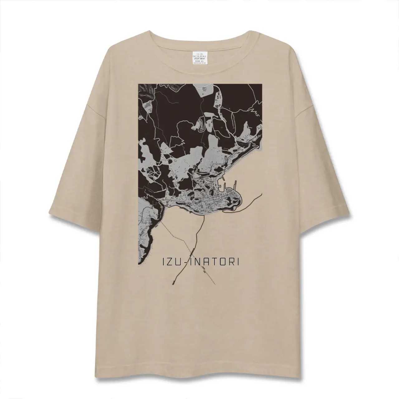 【伊豆稲取（静岡県）】地図柄ビッグシルエットTシャツ