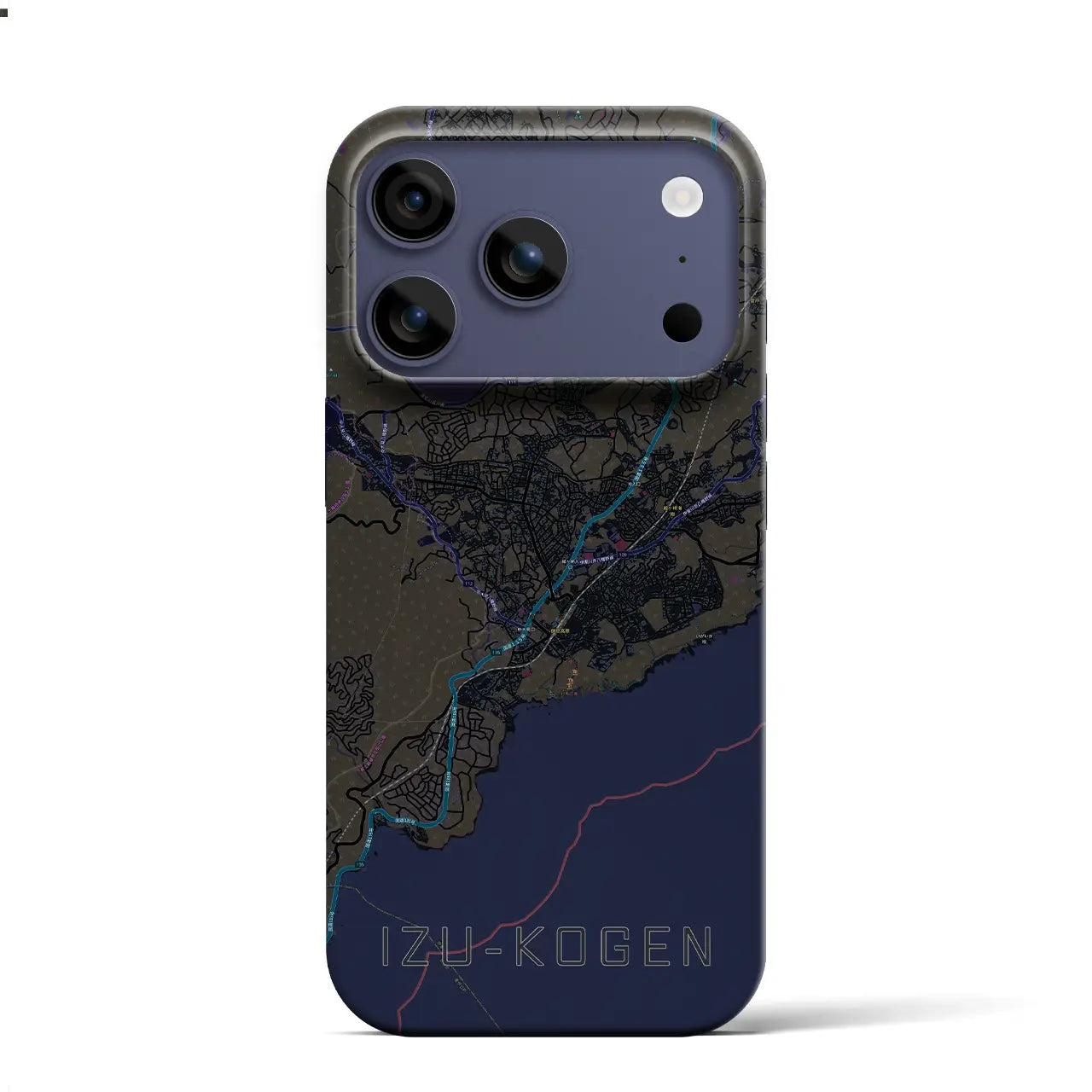 【伊豆高原（静岡県）】地図柄iPhoneケース（バックカバータイプ）