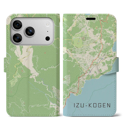 【伊豆高原（静岡県）】地図柄iPhoneケース（手帳タイプ）