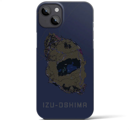 【伊豆大島（東京都）】地図柄iPhoneケース（バックカバータイプ）