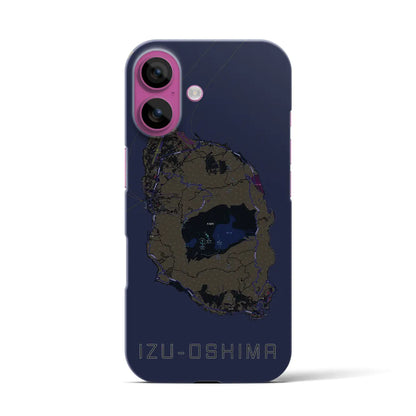 【伊豆大島（東京都）】地図柄iPhoneケース（バックカバータイプ）