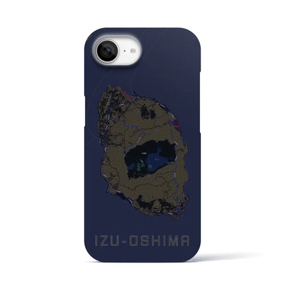【伊豆大島（東京都）】地図柄iPhoneケース（バックカバータイプ）