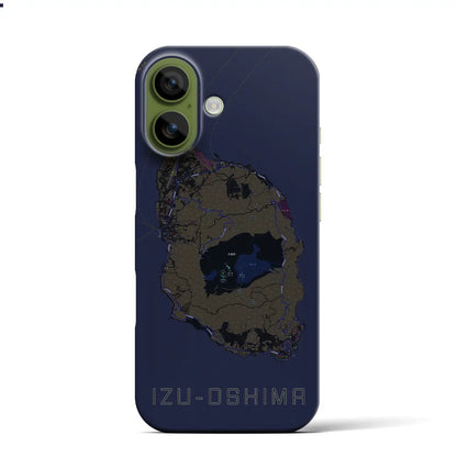 【伊豆大島（東京都）】地図柄iPhoneケース（バックカバータイプ）