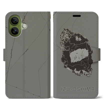 【伊豆大島（東京都）】地図柄iPhoneケース（手帳タイプ）