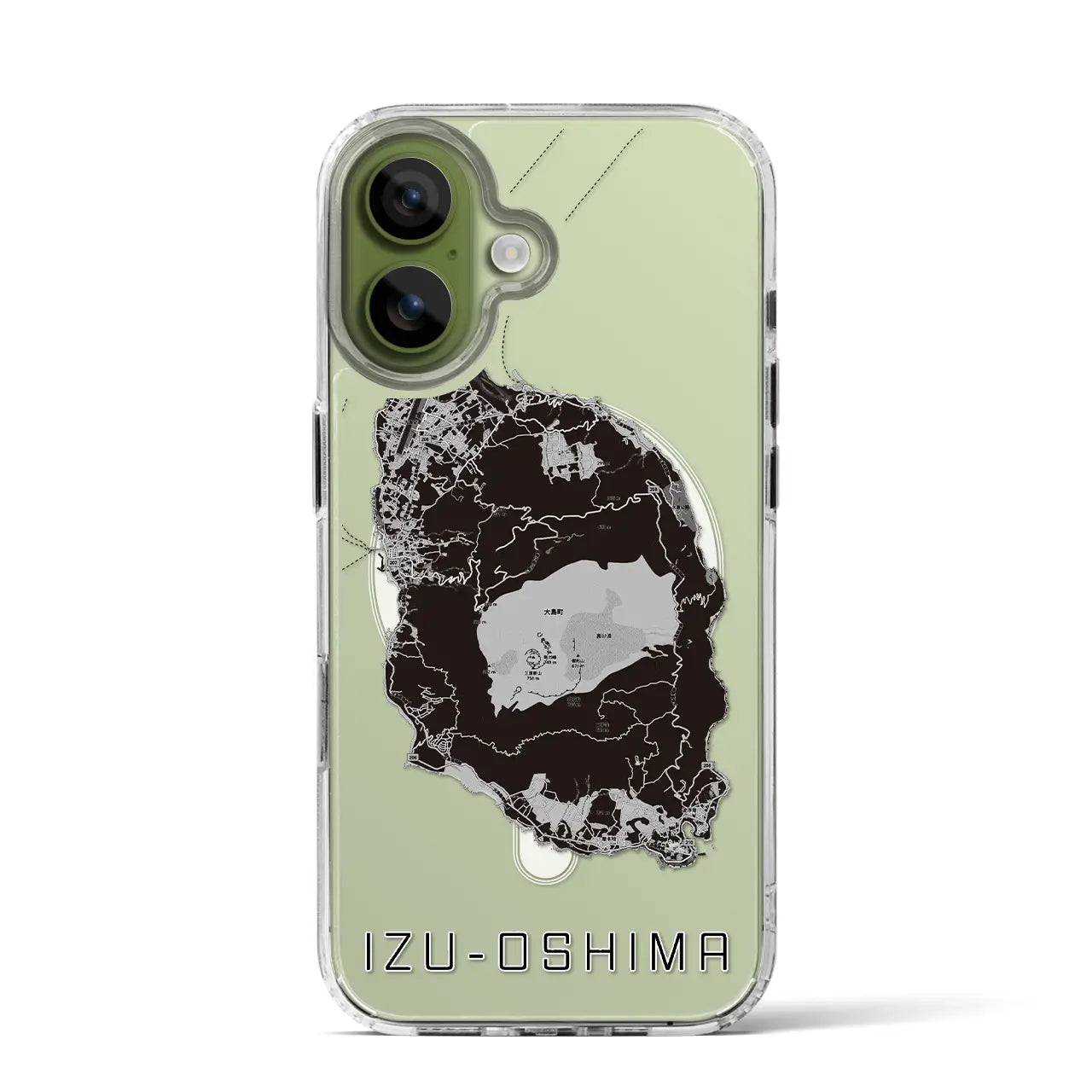 【伊豆大島（東京都）】地図柄iPhoneケース（MagSafeタイプ）