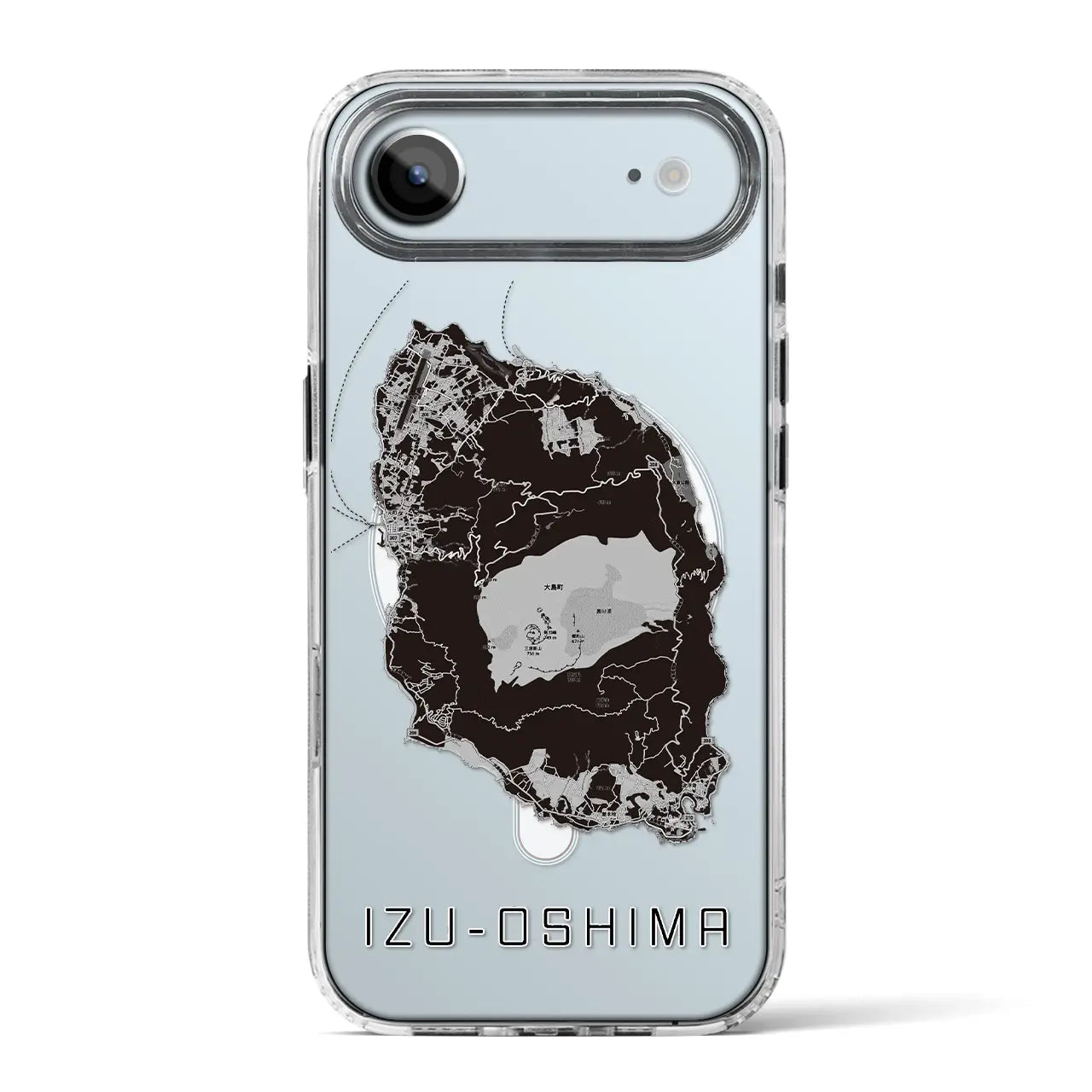 【伊豆大島（東京都）】地図柄iPhoneケース（MagSafeタイプ）