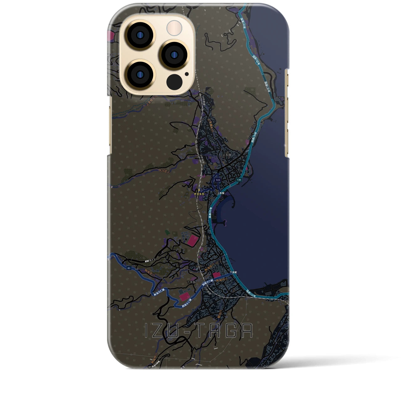 【伊豆多賀（静岡県）】地図柄iPhoneケース（バックカバータイプ）