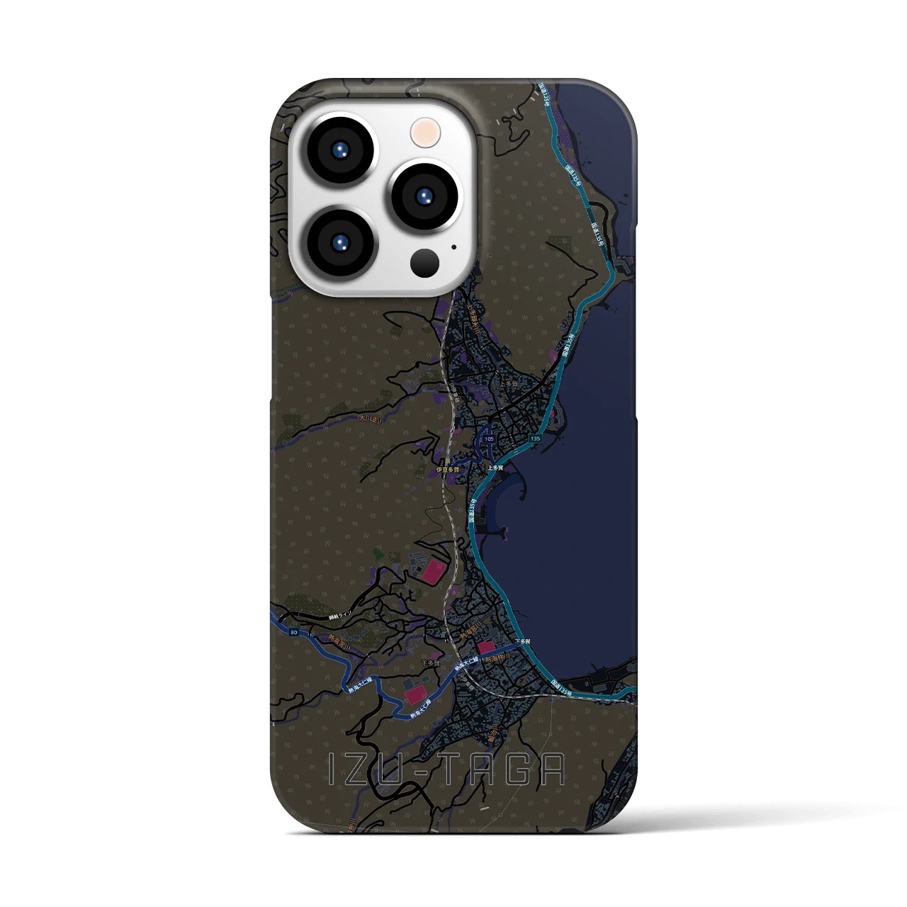 【伊豆多賀（静岡県）】地図柄iPhoneケース（バックカバータイプ）