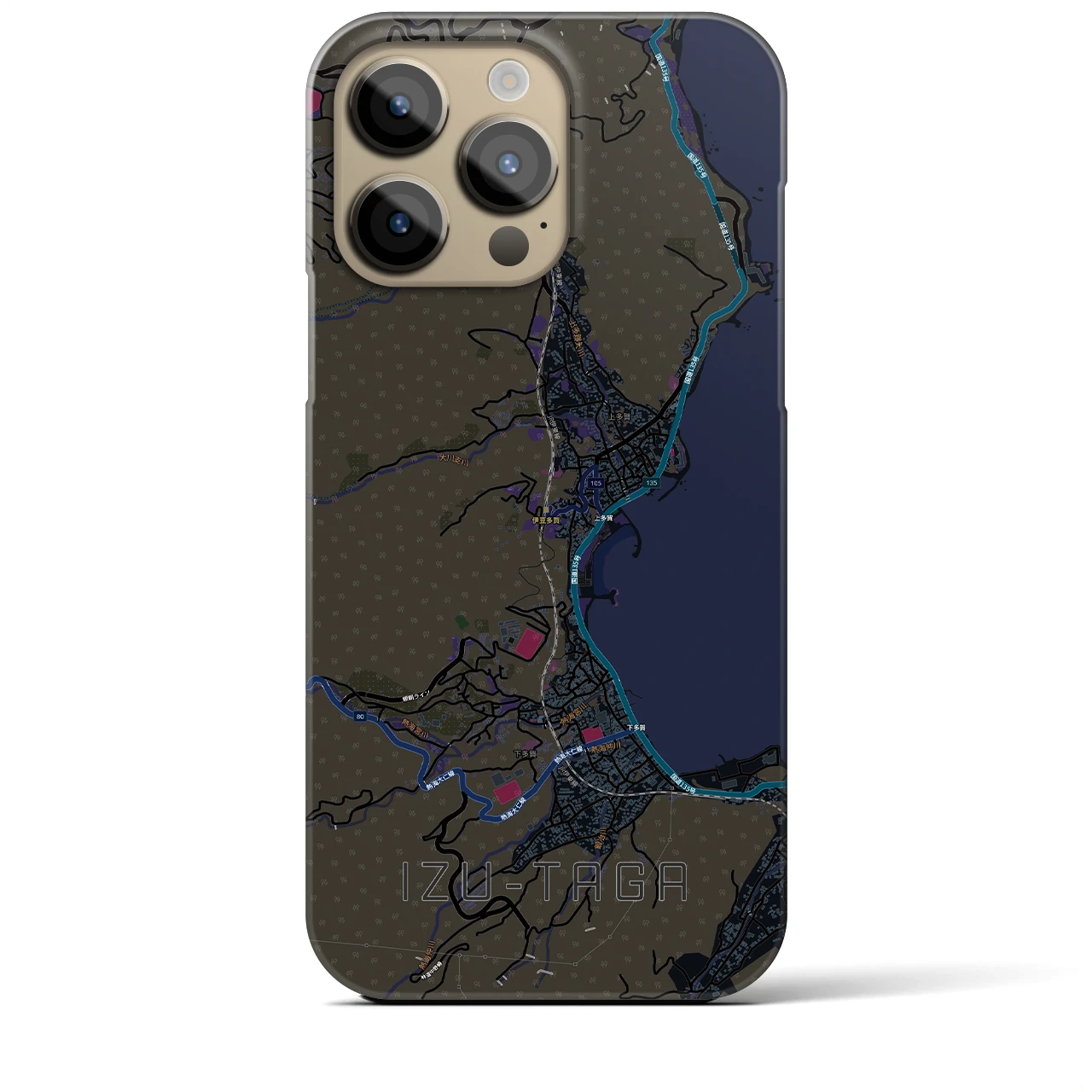 【伊豆多賀（静岡県）】地図柄iPhoneケース（バックカバータイプ）