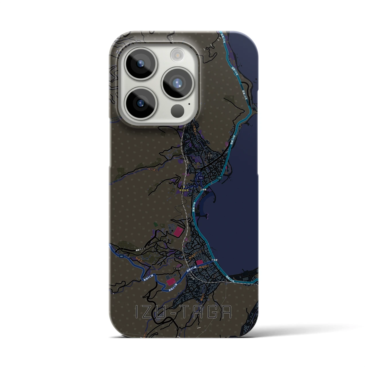 【伊豆多賀（静岡県）】地図柄iPhoneケース（バックカバータイプ）