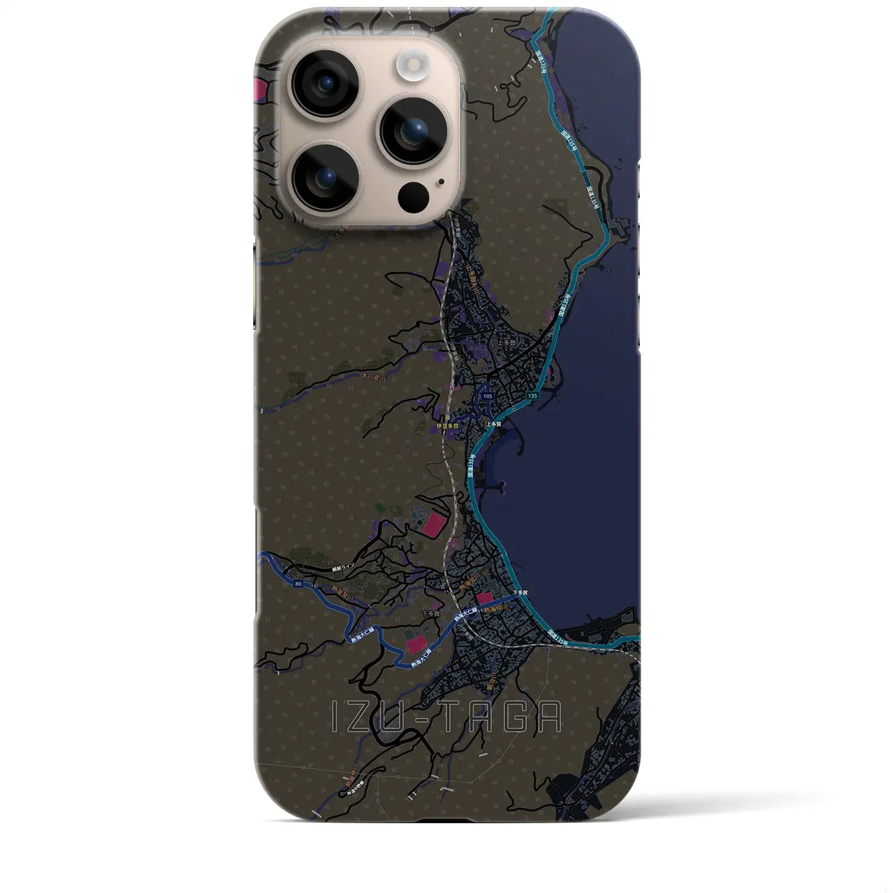 【伊豆多賀（静岡県）】地図柄iPhoneケース（バックカバータイプ）