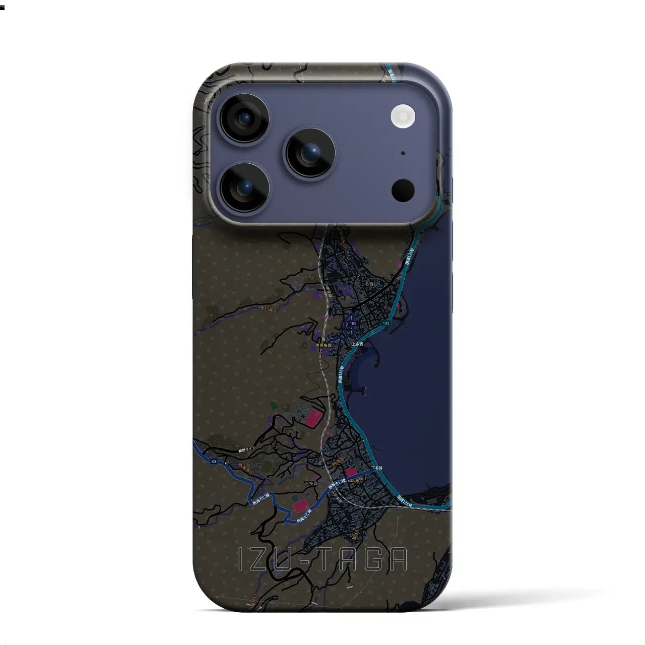 【伊豆多賀（静岡県）】地図柄iPhoneケース（バックカバータイプ）