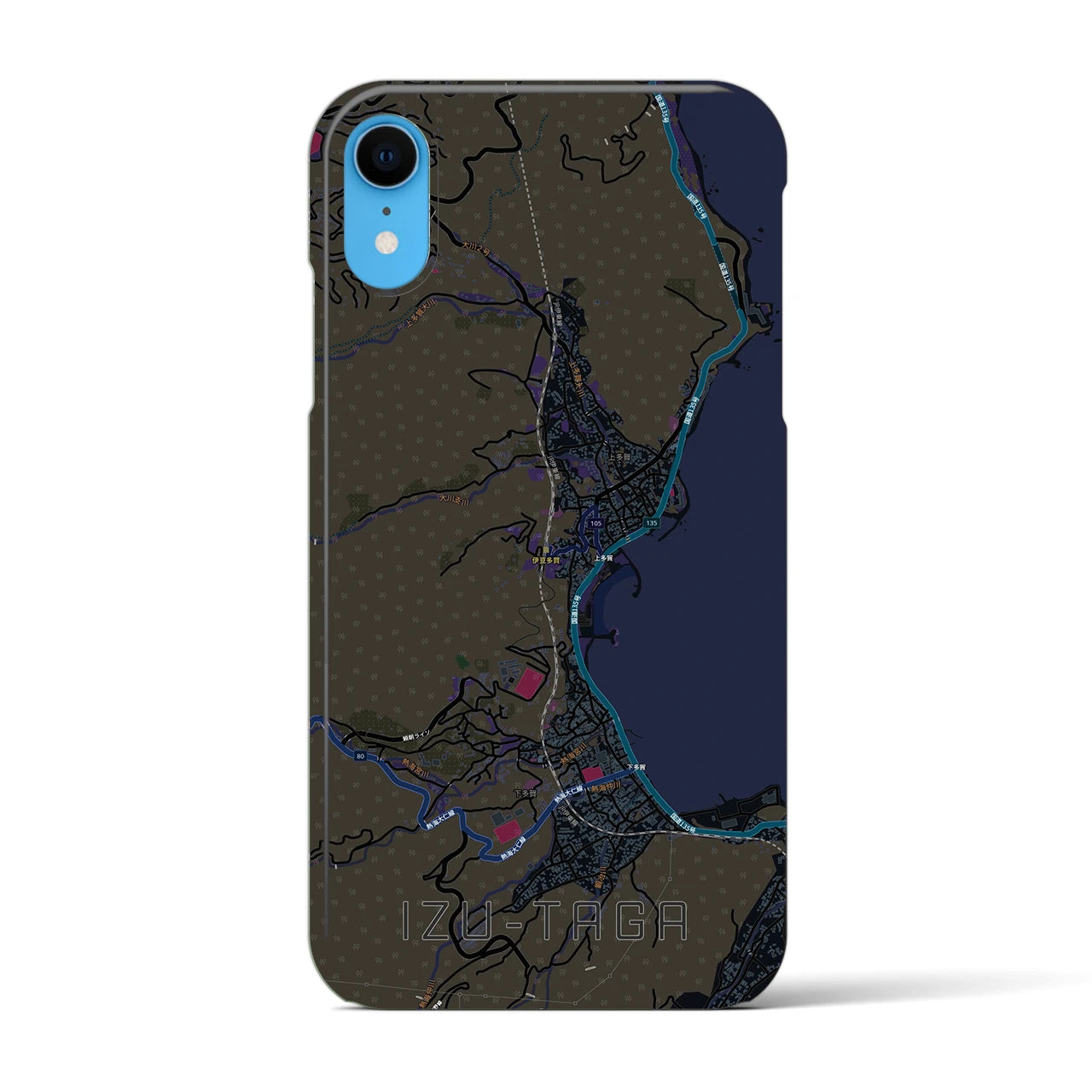 【伊豆多賀（静岡県）】地図柄iPhoneケース（バックカバータイプ）