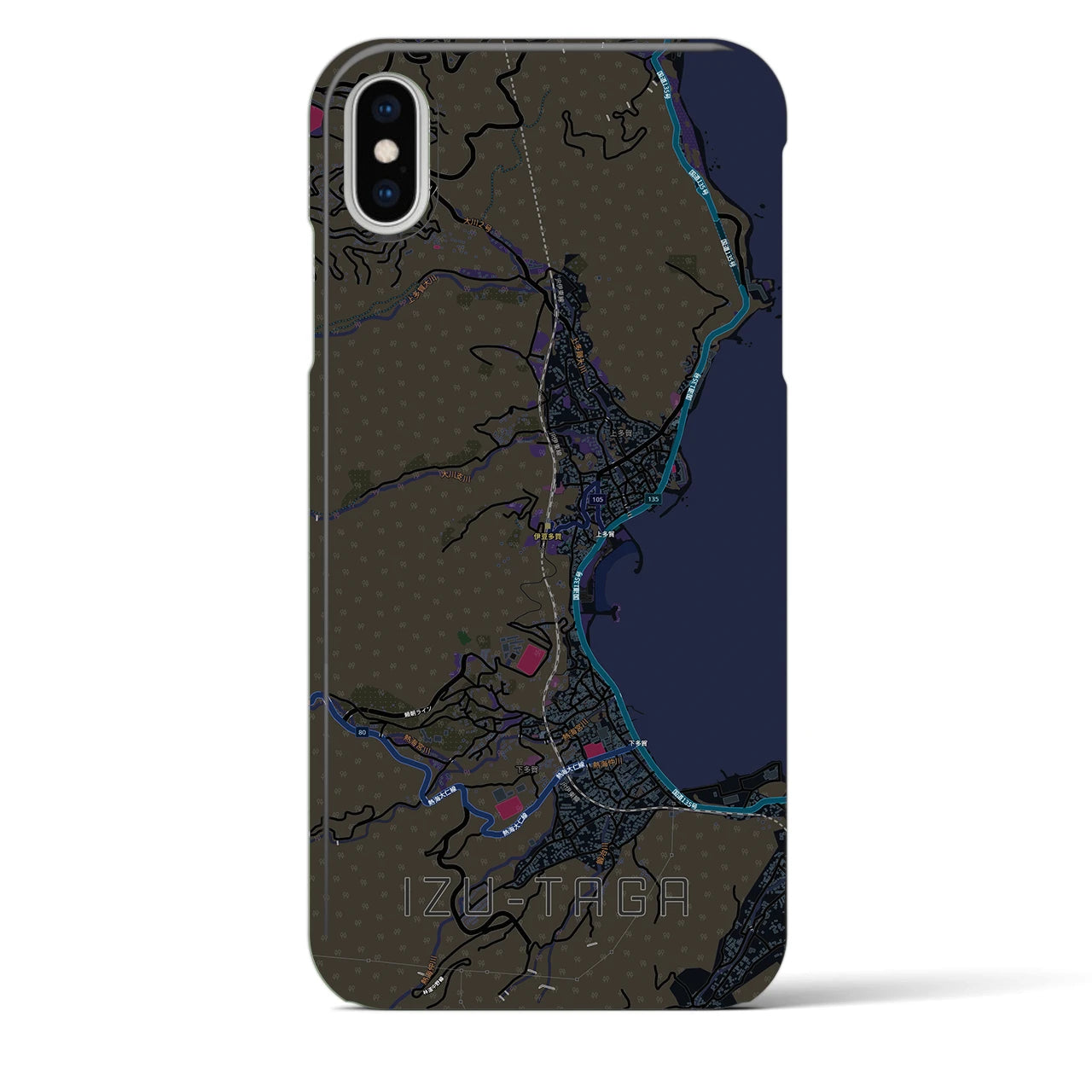 【伊豆多賀（静岡県）】地図柄iPhoneケース（バックカバータイプ）