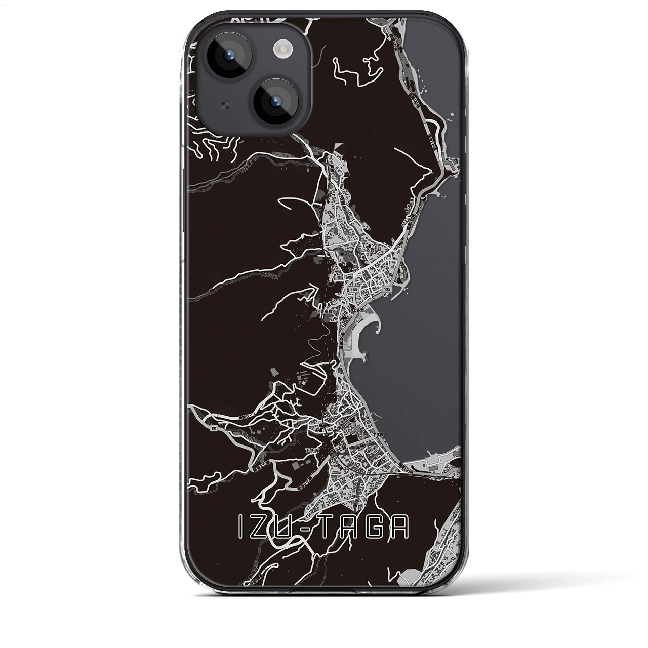 【伊豆多賀（静岡県）】地図柄iPhoneケース（クリアタイプ）