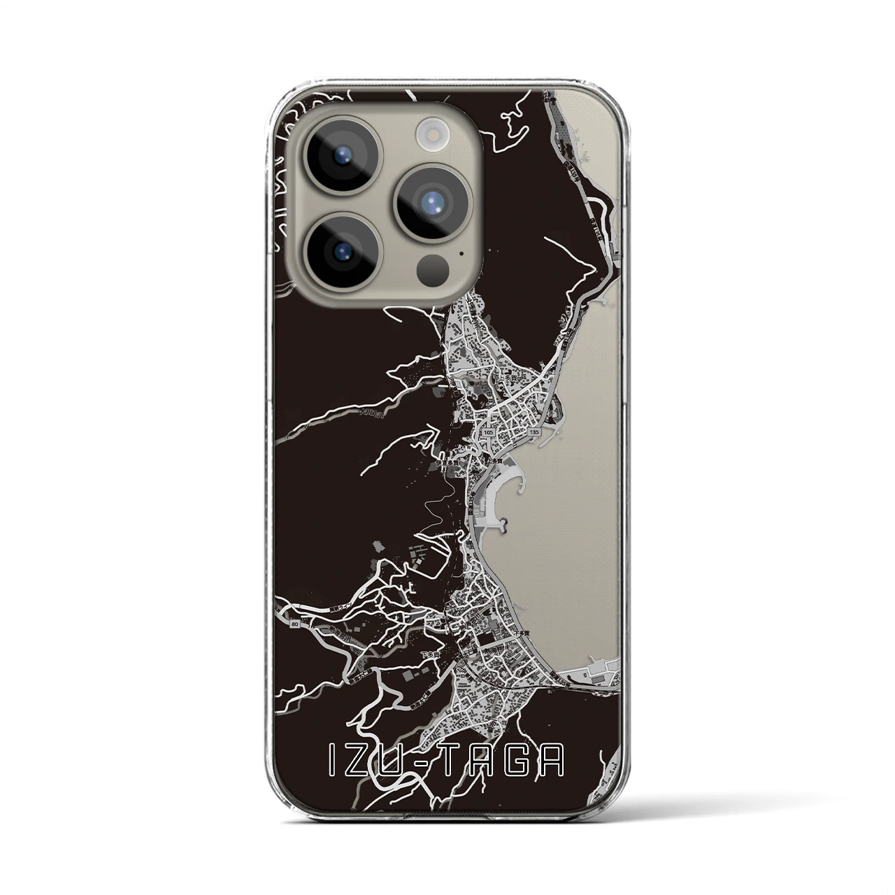 【伊豆多賀（静岡県）】地図柄iPhoneケース（クリアタイプ）