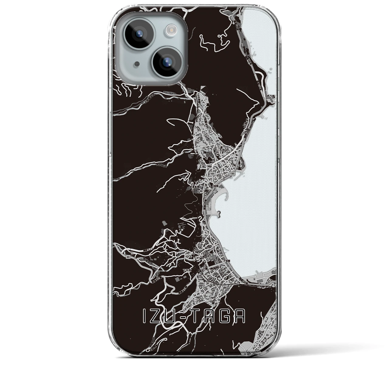 【伊豆多賀（静岡県）】地図柄iPhoneケース（クリアタイプ）