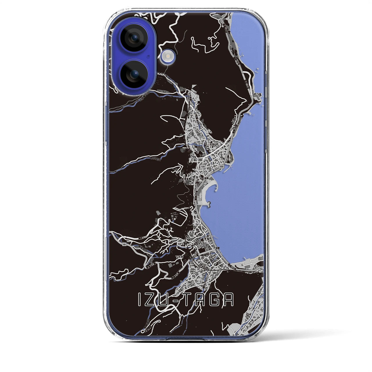【伊豆多賀（静岡県）】地図柄iPhoneケース（クリアタイプ）
