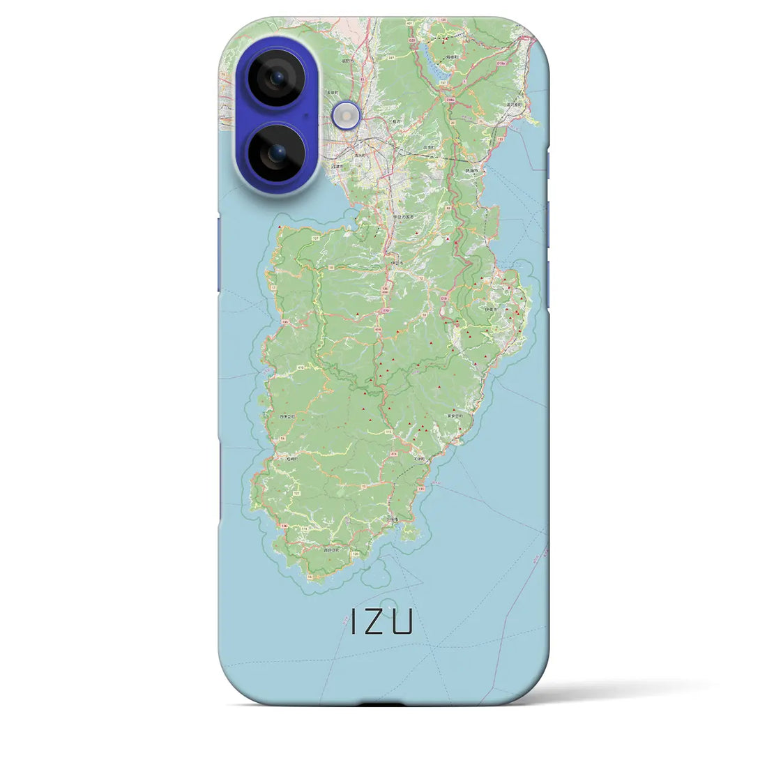 【伊豆2(静岡県)】地図柄iPhoneケース(バックカバータイプ)ナチュラル・iPhone 16 Pro Max 用