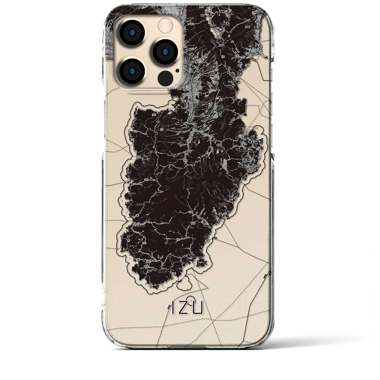【伊豆2（静岡県）】地図柄iPhoneケース（クリアタイプ）